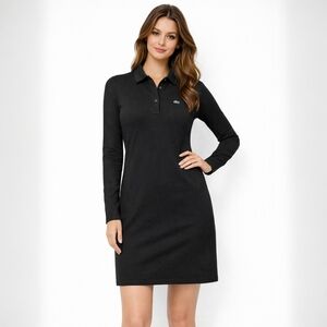 Lacoste Women's Black Polo Dress